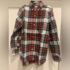 GAP Kids long sleeve plaid holiday shirt size L (10)